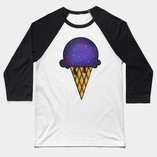 Galaxy Ice Cream - Purple Baseball T-Shirt